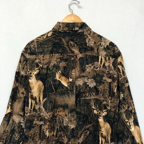 Red Head Men Long Sleeve Camo Camouflage Button Shirt Top Size Large B324 -5 - Picture 13 of 14